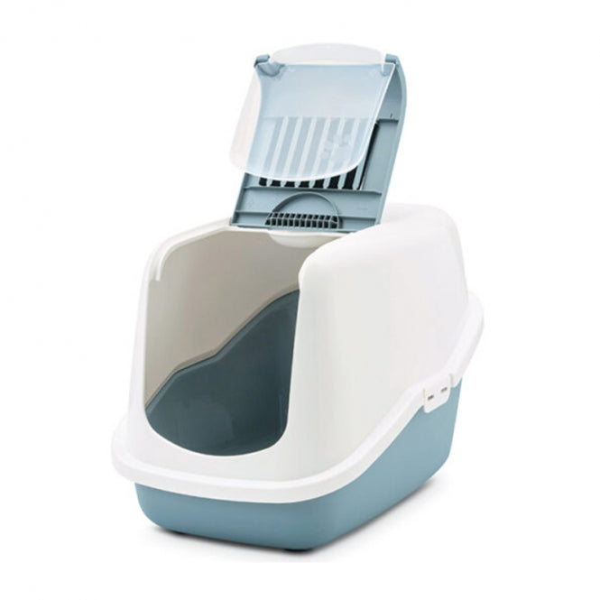 Savic Cat Litter Box Nestor - white/blue