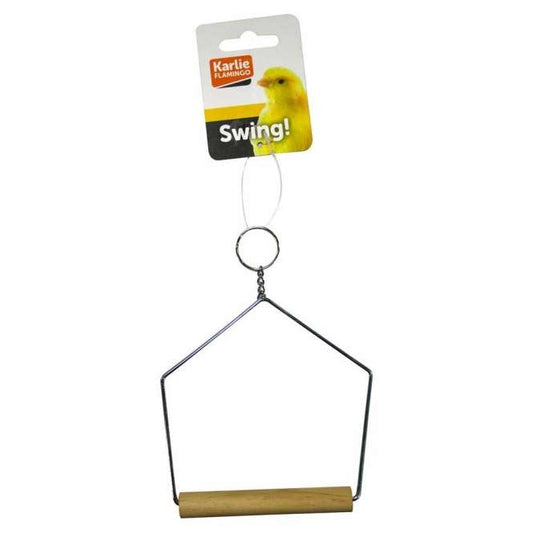 Karlie Flamingo swing with wooden perch