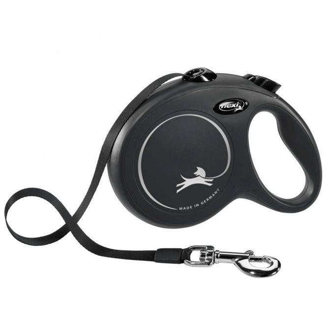 FLEXI Retractable Leash New CLASSIC Belt - 5m, up to 50kg