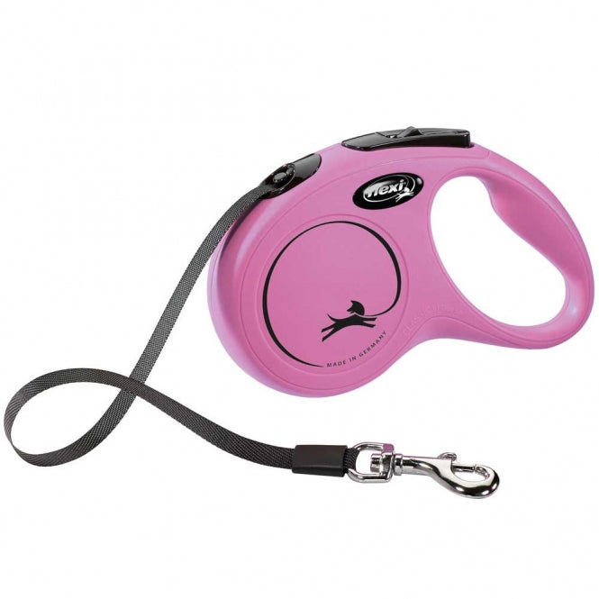 FLEXI Retractable Leash New CLASSIC Belt - 5m, up to 15kg