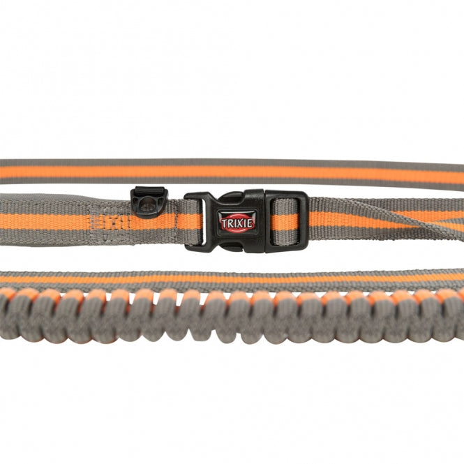 Trixie Jogging Dog Leash - graphite/papaya