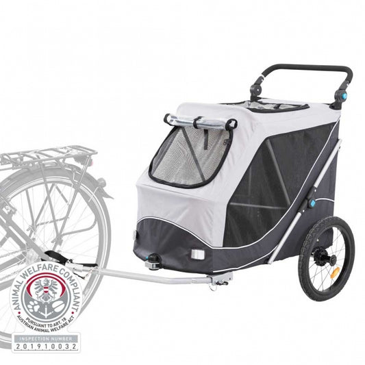 Trixie Bicycle Trailer for Dogs - grey/black