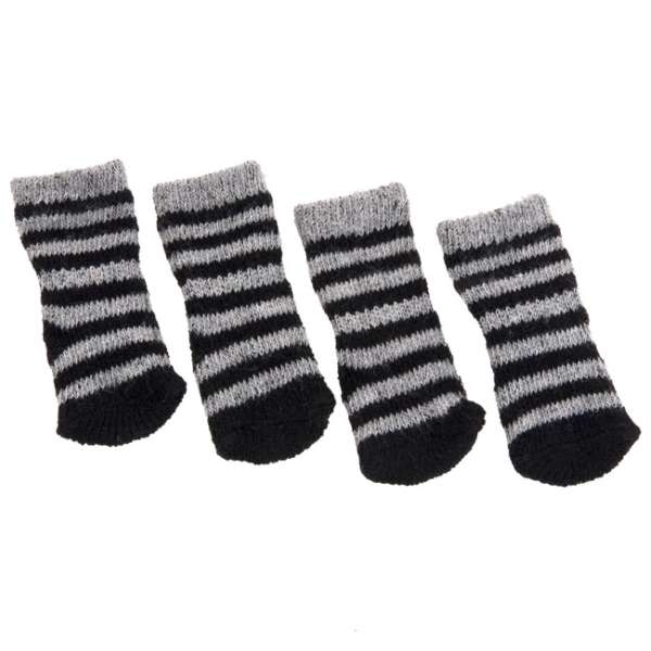 Karlie Doggy Socks Dog Socks Set of 4 - Black/Gray