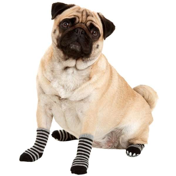 Karlie Doggy Socks Dog Socks Set of 4 - Black/Gray