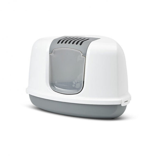 Savic Cat Litter Box Nestor Corner - white/grey