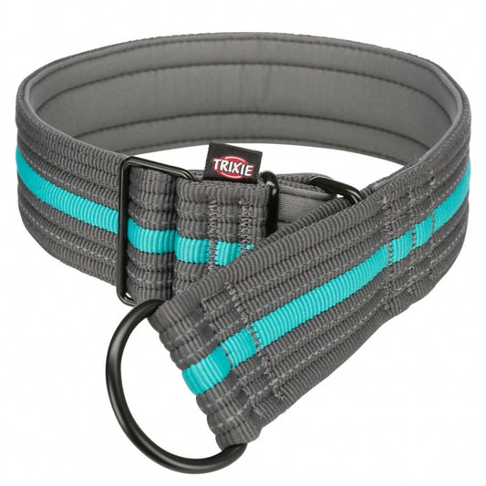 Trixie Fusion pull-stop collar, extra wide - graphite/ocean