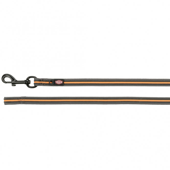 Trixie Fusion tracking leash - graphite/papaya