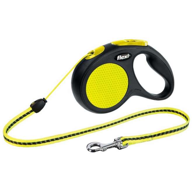 Flexi New Classic Neon Rope Rolling Leash