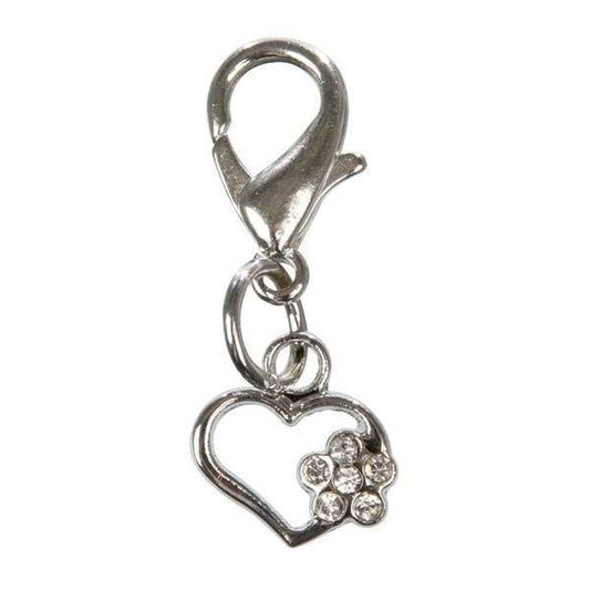 Trixie Jewelry Pendant Heart with Rhinestone Flower