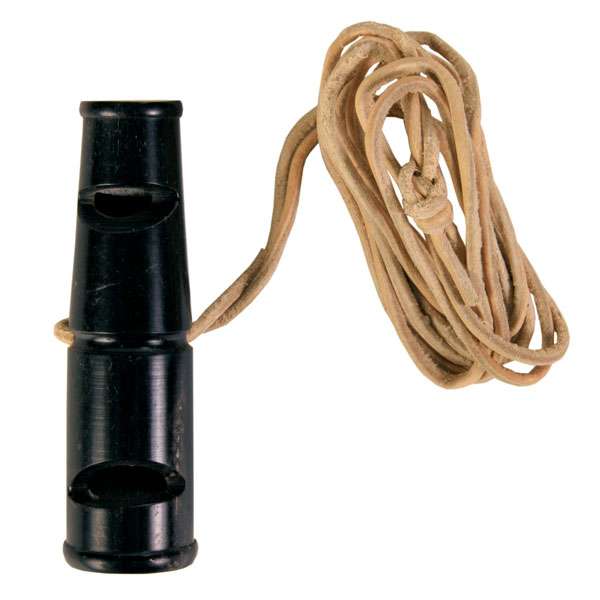 Trixie double-tone buffalo horn whistle, 6 cm