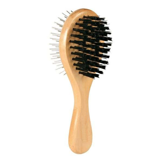 Trixie wooden brush - double-sided, small