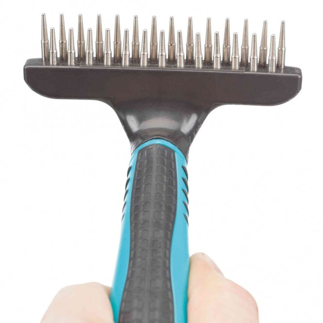 Trixie metal curry comb for long hair with double tines