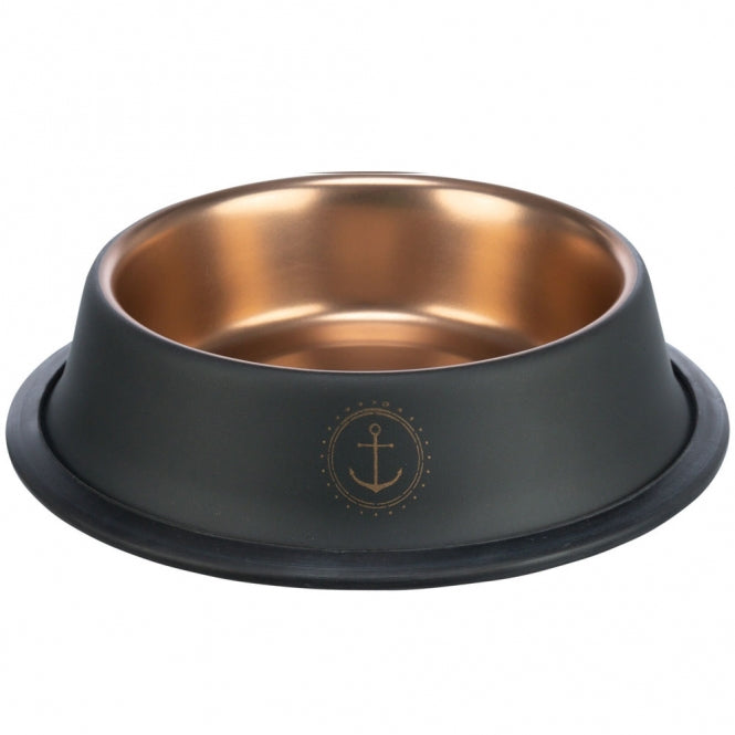 Trixie BE NORDIC stainless steel bowl - black/bronze