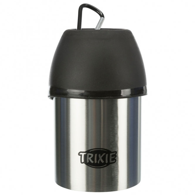 Trixie stainless steel bottle with drinking bowl