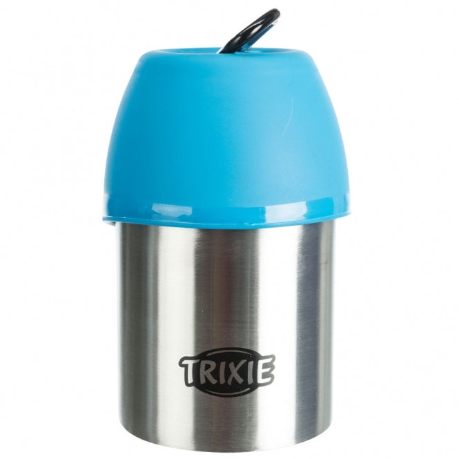 Trixie stainless steel bottle with drinking bowl