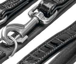 Karlie BUFFALO KROKO Buffalo Leather Leash - Black
