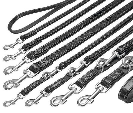 Karlie BUFFALO KROKO Buffalo Leather Leash - Black