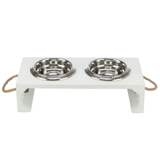 Trixie BE NORDIC Bowl Set, MDF/Stainless Steel - 2 × 0.9 l