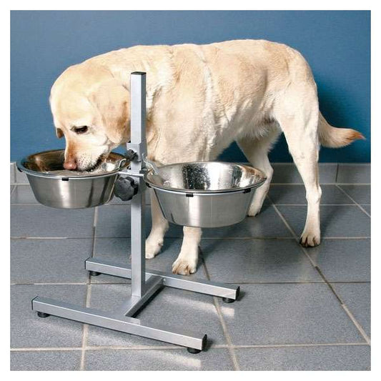 Trixie Dog Bar with Stainless Steel Bowls - 2 x 4.5 l