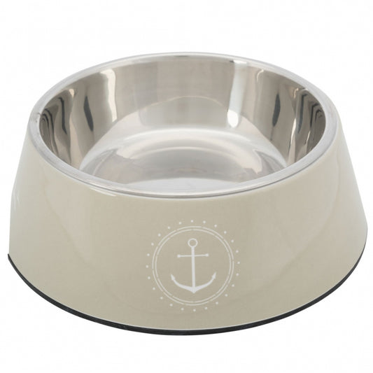 Trixie BE NORDIC bowl made of melamine and stainless steel - sand