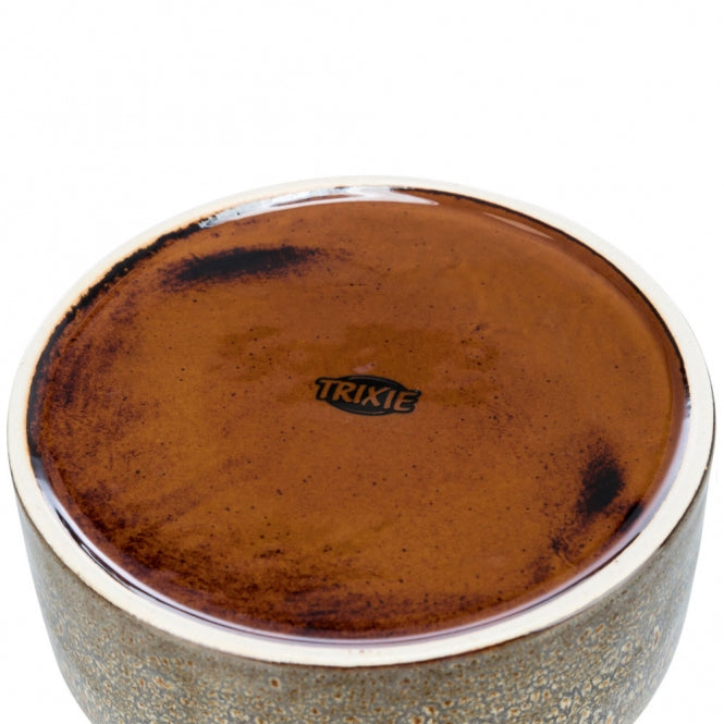 Trixie ceramic bowl with pattern - brown