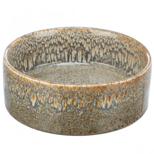Trixie ceramic bowl with pattern - brown