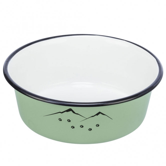 Trixie bowl made of enamel/stainless steel - ready for adventure