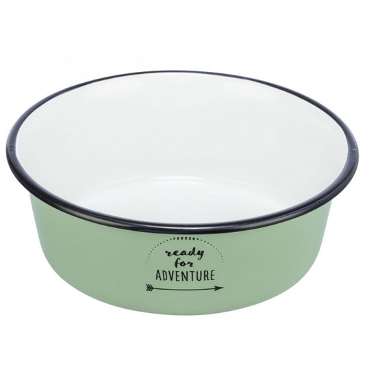 Trixie bowl made of enamel/stainless steel - ready for adventure