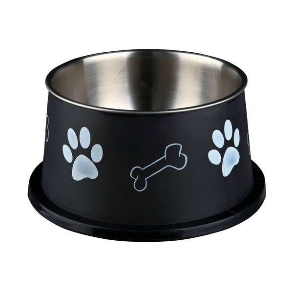 Trixie long-eared bowl made of stainless steel with plastic coating