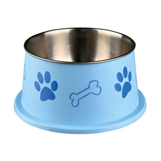 Trixie long-eared bowl made of stainless steel with plastic coating