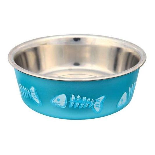 Trixie stainless steel bowl with plastic coating