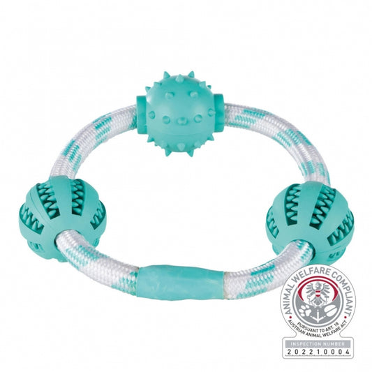 Trixie Denta Fun Rope Ring with Balls