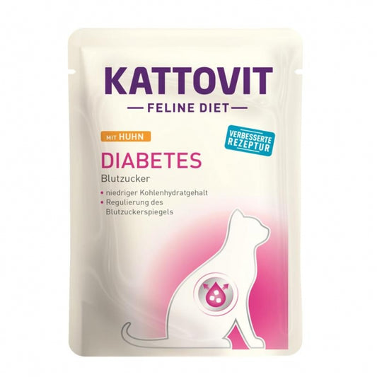 Kattovit PB Feline Diet Diabetes Chicken 85g