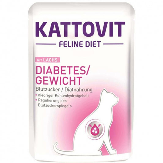 Kattovit PB Feline Diet Diabetes Salmon 85g