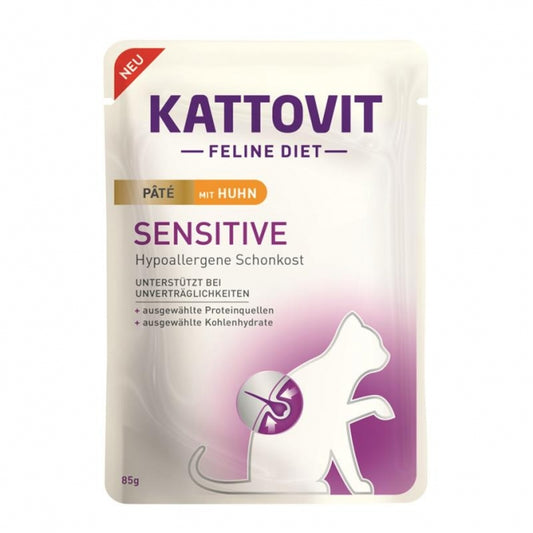 Kattovit PB Feline Sensitive Pate with Chicken 85g
