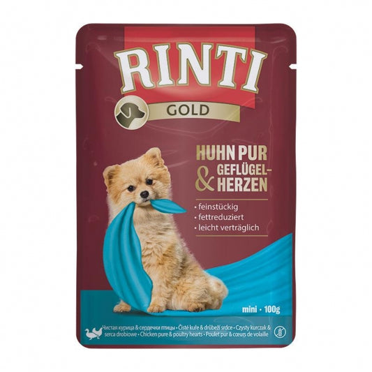 Rinti PB Gold Chicken Pure & Poultry Hearts 100g