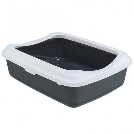 Trixie Classic Cat Litter Box with Rim - lilac/white