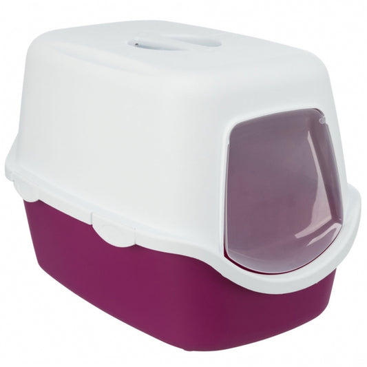 Trixie Cat Litter Box Vico - berry/white