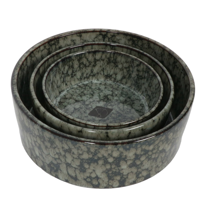 D&D Trendy Bowl Jasper green marble - 16 cm