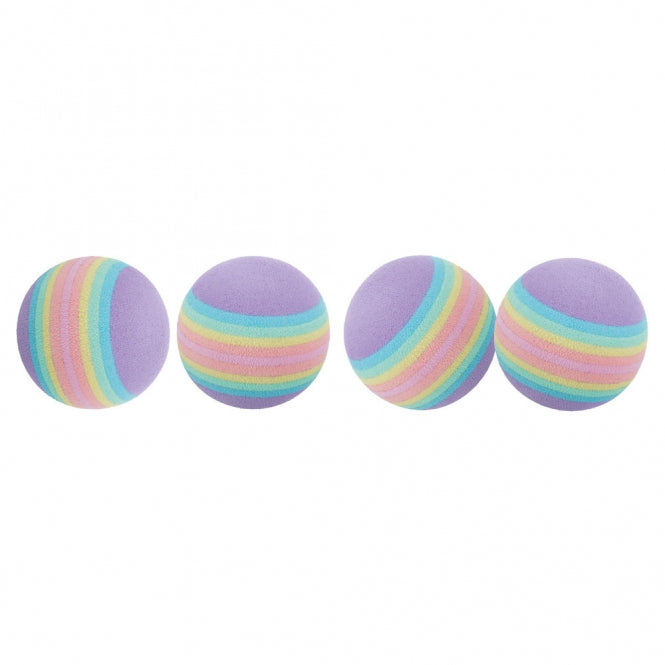 Trixie 4 Rainbow Balls - 3.5 cm