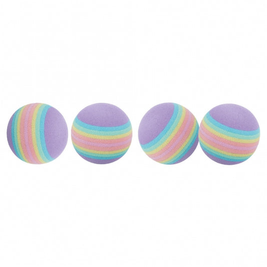 Trixie 4 Rainbow Balls - 3.5 cm