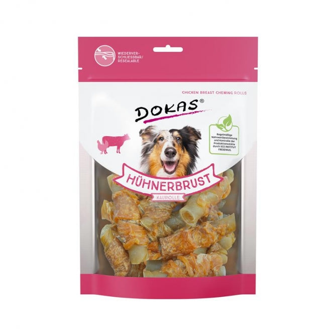 Dokas Dog Hühnerbrust Kaurolle 250 g