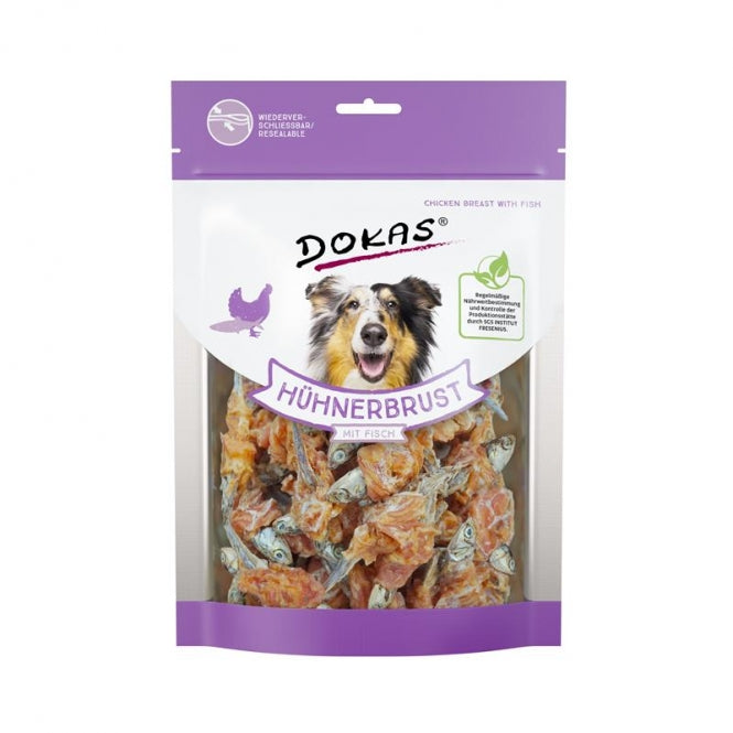 Dokas Dog Snack Chicken Breast with Fish 220g