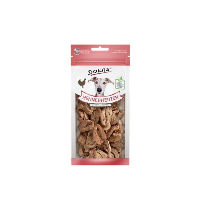 Dokas Snack Chicken Hearts freeze-dried 22g