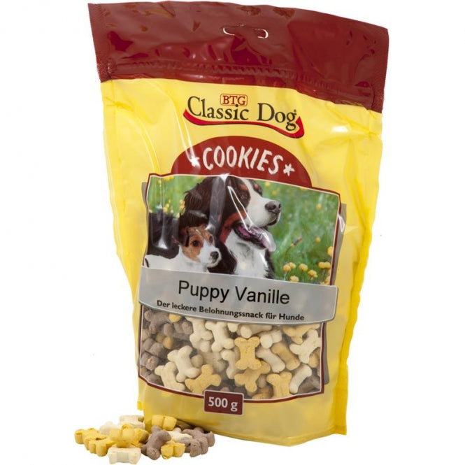 Classic Dog Snack Cookies Puppy Vanilla 500g