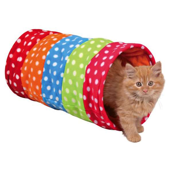 Trixie colorful play tunnel, fleece
