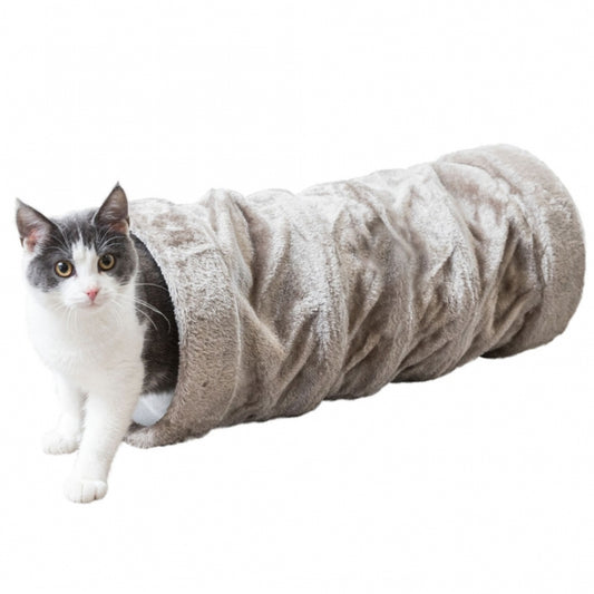 Trixie Crunch Plush Tunnel, 60 cm - Grey