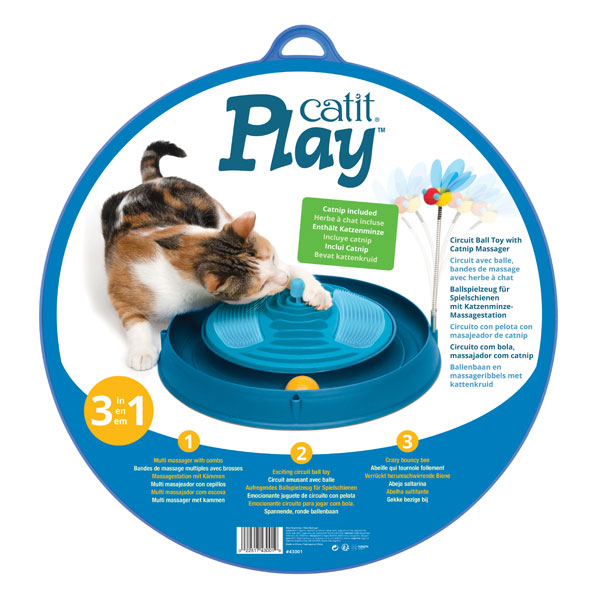 CATIT Play-n-Scratch with Massage Mat - Blue