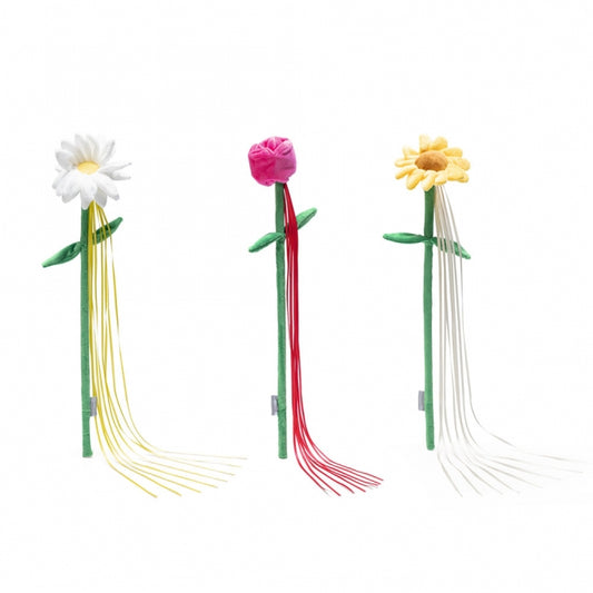 Beeztees Cat Fishing Rod Spring Flowers