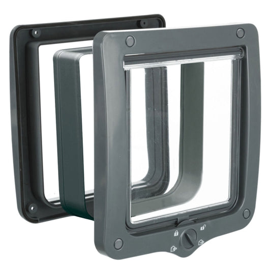 Trixie 4-Way Cat Door XXL with Tunnel - grey